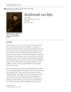 National Gallery of Art NATIONAL GALLERY OF ART ONLINE EDITIONS Dutch Paintings of the Seventeenth Century Rembrandt van Rijn Also known as