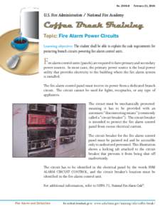 Coffee Break Training: Fire Alarm Power Circuits