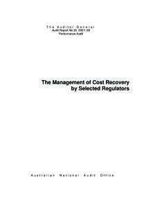 The Management of Cost Recovery by Selected Regulators