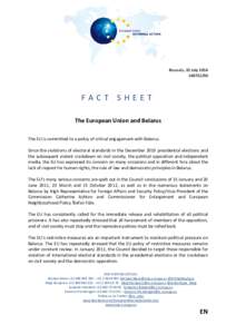 Alexander Lukashenko / Belarus / Eastern Partnership / European Union / Ales Bialiatski / European Neighbourhood Policy / Human rights in Belarus / Elena Korosteleva / Europe / Politics / Elections in Belarus