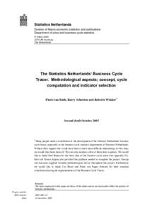 The Statistics Netherlands Cycle Tracker.  Methodological Aspects; Concept, Cycle Computation and Indicator Selection