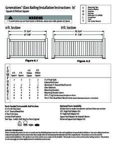 Genovations® Glass Railing Installation Instructions- 36” Square & Deluxe Square WARNING  !