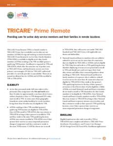 TRICARE Prime Remote Fact Sheet