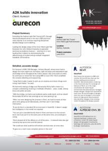 A2K builds innovation Client: Aurecon AUNZ