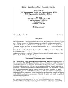 Applied sciences / Food science / Health sciences / Center for Nutrition Policy and Promotion / Dietary Reference Intake / Human nutrition / Under Secretary of Agriculture for Food /  Nutrition /  and Consumer Services / Eric Hentges / Folic acid / Health / Nutrition / Medicine