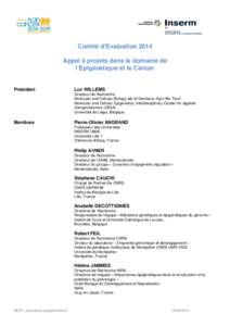 EXPERTISE D’UN DOSSIER PROGRAMME BLANC 2005