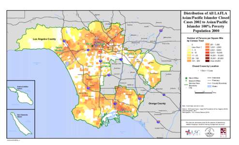 ! ! Distribution of All LAFLA Asian/Pacific Islander Closed Cases 2002 to Asian/Pacific