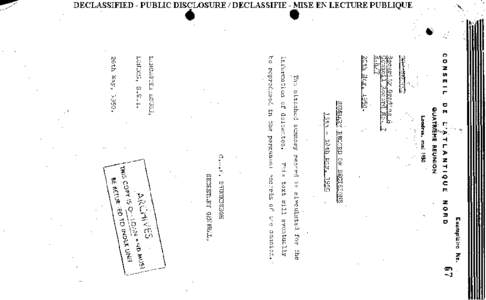 DECLASSIFIED - PUBLIC DISCLOSURE / DECLASSIFIE - MISE EN LECTURE PUBLIQUE  cl- TOP SECRET