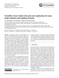 Data analysis / Time series analysis / Summary statistics / Autocorrelation / Cryosphere / Standard error / Standard deviation / Errors and residuals in statistics / Coefficient of variation / Statistics / Covariance and correlation / Regression analysis