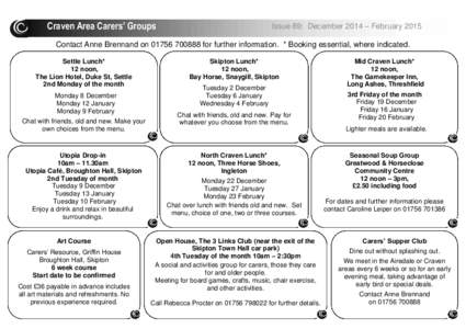 Geography of England / Family / Skipton / Caregiver / Settle / Local government in England / Craven / North Yorkshire