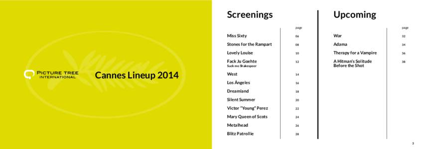 Screenings  Upcoming page  Miss Sixty