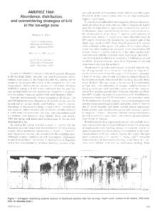 AMERIEZ 1988: Abundance, distribution, and overwintering strategies of krill in the ice-edge zone KENDRA L. DALY