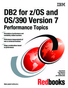 Front cover  DB2 for z/OS and