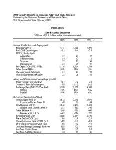 2001 Country Reports on Economic Policy and Trade Practices Released by the Bureau of Economic and Business Affairs U.S. Department of State, February 2002