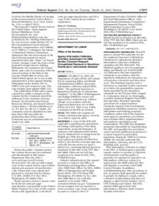 Federal Register / Vol. 80, NoTuesday, March 31, Notices Court for the Middle District of Georgia in the lawsuit entitled United States v. Richard Middleton, et al., Civil Action No. 1:11–cv–00127–WLS