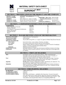 MATERIAL SAFETY DATA SHEET NORAC® SUPEROX®  NORAC, INC.