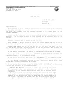 STATE OF CALIFORNIA-BUSINESS, TRANSPORTATION AND HOUSING AGENCY  GRAY DAVIS, Governor DEPARTMENT OF TRANSPORTATION ESC/OE MS #43