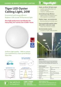 Tiger LED 20W Oyster Ceiling Light