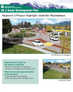 Where do you live and where do you Segment 3 Project Highlight: Gold Bar Roundabout 6th Street with a roundabout  Improvement Project at