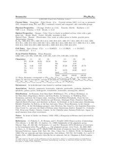 Natural resources / Sulfide minerals / Semseyite / Bournonite / Guettardite / Baia Sprie / Sulfosalt minerals / Crystallography / Chemistry