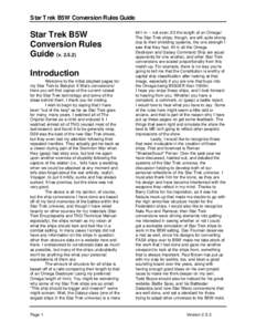 Star Trek B5W Conversion Rules Guide  Star Trek B5W Conversion Rules Guide (v[removed]Introduction