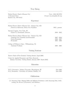 Monetary economics / Inflation / Journal of Monetary Economics / Macroeconomic model / Federal Reserve Bank of St. Louis / Federal Reserve System / Business cycle / Monetary policy / John B. Taylor / Macroeconomics / Economics / Dynamic stochastic general equilibrium