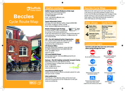 Useful contacts  Beccles Cycle Route Map
