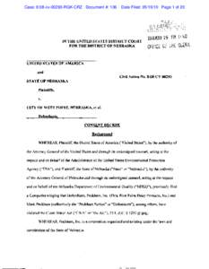 Case: 8:08-cv[removed]RGK-CRZ Document #: 136  Date Filed: [removed]Page 1 of 20 IN THE UNITED STATES DISTRICT COURT FOR THE DISTRICT OF NEBRASKA