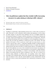 Framing / Traffic flow / Traffic congestion / Traffic collision / Transport economics / Transport / Land transport / Road transport