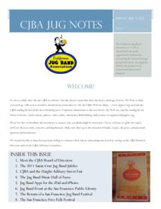 1 Spring 2011, Vol.2, CJBA Jug notes  No. 1