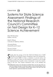 Evaluation methods / Evaluation / Education in the United States / No Child Left Behind Act / Educational assessment / National Science Teachers Association / E-learning / Achievement gap in the United States / Standardized test / Education / Standards-based education / Educational psychology