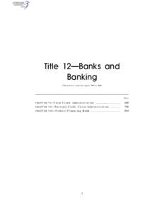 Title 12—Banks and Banking (This book contains part 600 to 899) Part