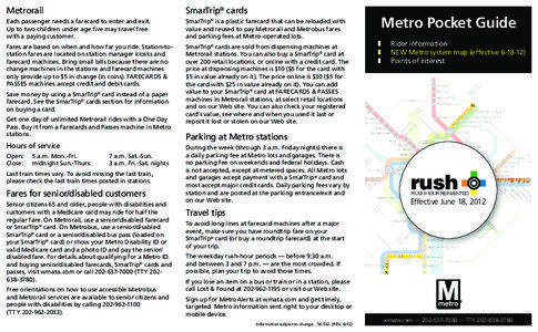 Metrorail  SmarTrip® cards