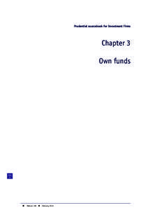 Prudential sourcebook for Investment Firms  Chapter 3 Own funds  PAGE