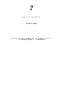 STATUTORY INSTRUMENTS.  S.I. No. 214 of 2014 ————————