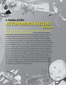 A Timeline of NRL’s  Autonomous Systems Research