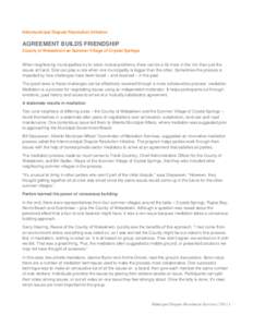 Party participation in the mediation process / Dispute resolution / Mediation / Wetaskiwin County No. 10 /  Alberta