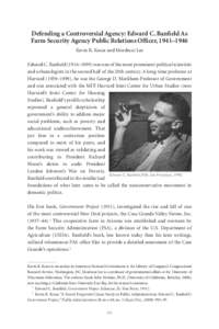 New Deal / Government / Economy of the United States / Farm Security Administration / United States Department of Agriculture / Edward C. Banfield