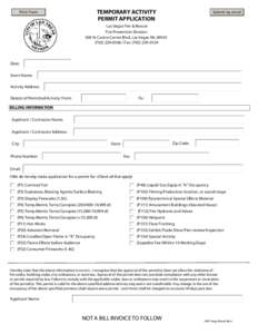 TEMPORARY ACTIVITY PERMIT APPLICATION Print Form  Submit by email