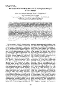 Syst. Biol. 51(4):[removed], 2002 DOI: [removed][removed] A Genomic Schism in Birds Revealed by Phylogenetic Analysis of DNA Strings SCOTT V. EDWARDS,1 BERNARD FERTIL,2ALAIN GIRON,2