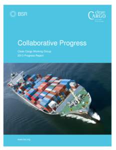 Collaborative Progress Clean Cargo Working Group 2013 Progress Report www.bsr.org