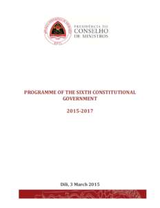Programme of the Sixth Constitutional Government