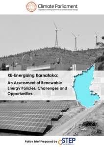 RE-Energising Karnataka: An Assessment of Renewable Energy Policies, Challenges and Opportunities  Policy Brief Prepared by