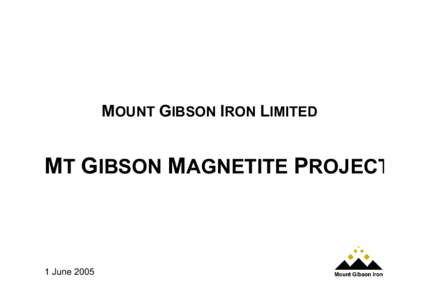 MOUNT GIBSON IRON LIMITED  MT GIBSON MAGNETITE PROJECT 1 June 2005