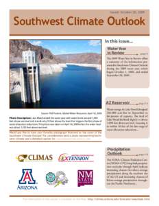 Issued: October 20, 2009  Southwest Climate Outlook In this issue... Water Year 	 in Review