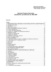 Załącznik do rozporządzenia Ministra Rolnictwa i Rozwoju Wsi z dnia[removed]r. (poz[removed]Sektorowy Program Operacyjny „Rybołówstwo i przetwórstwo ryb[removed]”