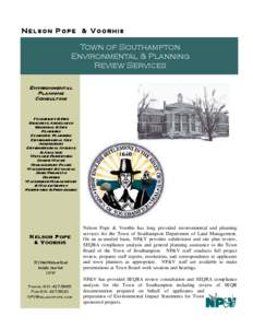NELSON POPE & V OORHIS  Town of Southampton Environmental & Planning Review Services Environmental