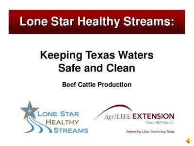 Lone Star Healthy Streams: Keeping Texas Waters Safe and Clean Beef Cattle Production  Lone Star Healthy Streams