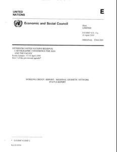 UNITED NATIONS Economic and Social Council  Distr.