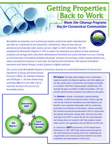 Brownfield land / Law / Small Business Liability Relief and Brownfields Revitalization Act / Earth / United States Environmental Protection Agency / Brownfield regulation and development / Goodwin College / Phase I environmental site assessment / Town and country planning in the United Kingdom / Soil contamination / Environment